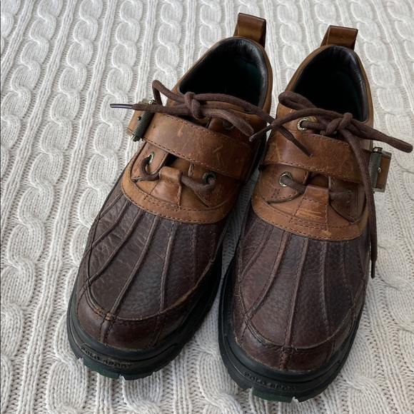 Ralph Lauren Polo Sport Dover III Duck Ankle Boots Two-Tone Brown Leather 7B main image 5